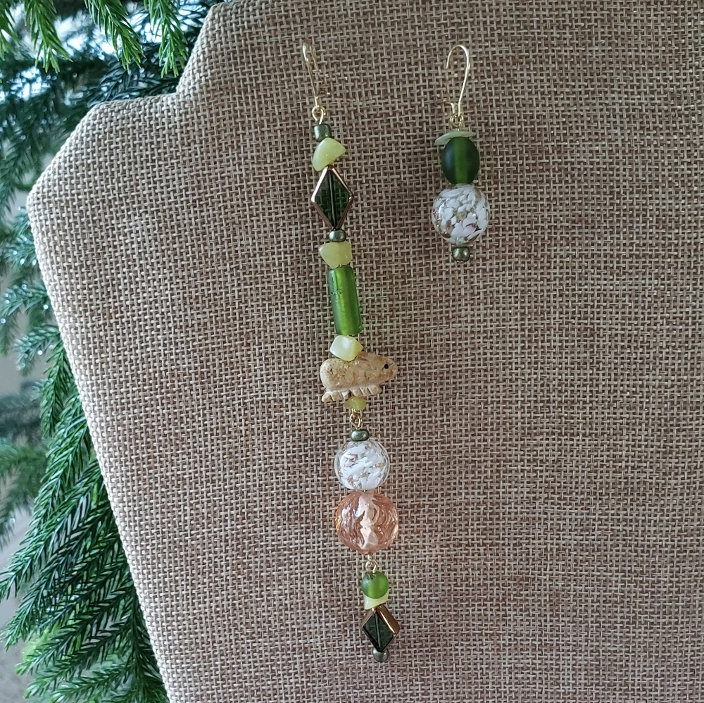 Nature Lover Asymmetrical Bunny Earrings